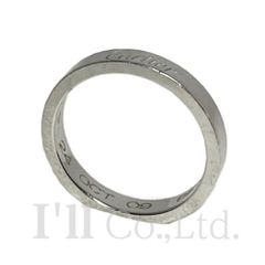 CARTIER　カルティエ　C　ドゥ　カルティエ　ウェディング　リング　3MM　B4054050　Pt950　＃50　ブランドジュエリー　アクセサリー　指輪　10号　プラチナ　PT　ロゴ　エングレーブド　Cモチーフ【中古】【76387】