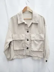 ◇ ⊇ COLONY 2139 コーデュロイ 長袖 コール天ビッグフラップショートジャケット サイズM ベージュ系 レディース E  【1507160011765】