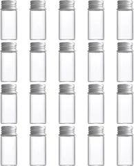 ENN LLC 小瓶 ガラス瓶 小分け ミニボトル 小物 保存 容器 保管 20個セット( 10ml)