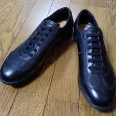 ☆未使用品★チャーチ　黒色レザースニーカーWILLIAM☆UK65F☆のサムネイル