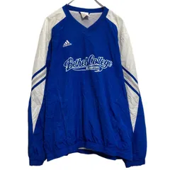 adidas ジャケット アディダス S ブルー スポーツウェア プルオーバー ピステ 古着卸 アメリカ仕入 a612-7633