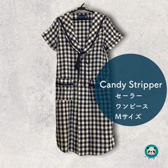 Candy Stripper ギンガムチェック　セーラーワンピース　リボンレトロ