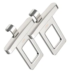 新品 車用 シートベルトアダプター 2個セット 高強度合金製 コンパクト設計 軽量 耐久性 車内アクセサリー シルバー[Juckier]