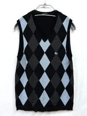BURBERRY BLACK LABEL｜バーバリーブラックレーベル   アーガイル ニットベスト