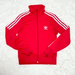 ★adidas★アディダス トレフォイルロゴ  トラックジャケット ファイヤーバード 3ストライプ 赤 レッド 90 S