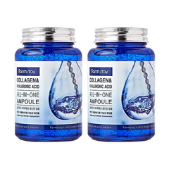 Farm stay　ファームステイ　コラーゲン＆ヒアルロン酸　オールインワンアンプル　250ml　2個セット　『オールインワン化粧品』　［8809469770002-2p］