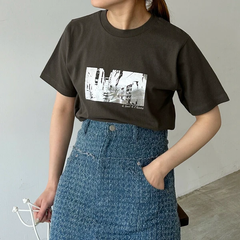 天竺箔プリントTシャツ