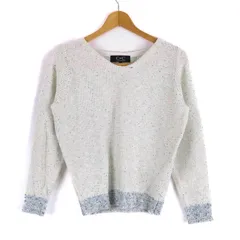 クード・シャンス 長袖ニット トップス レディース 38サイズ ホワイト×ブルー COUP DE CHANCE 【中古】