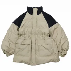 18AW グレースコンチネンタル GRACE CONTINENTAL バイカラー ダウンコート ジャケット ブルゾン ドローコード アウター 36 ベージュ ブラック/3YBA2 レディースのサムネイル