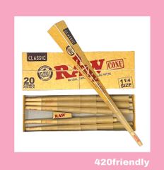 正規品 RAW Classic Pre Rolled Cones  / クラシック  プレロールコーン - 20 個(1¼size)