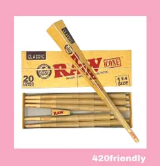 正規品 RAW Classic Pre Rolled Cones  / クラシック  プレロールコーン - 20 個(1¼size)のサムネイル
