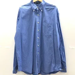 TOMMY HILFIGER トミーヒルフィガー TLC ギンガムチェック 長袖シャツ ボタンダウン ビンテージ 90’s メンズ XL 90年代 ブルー