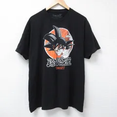 XL/古着 半袖 Tシャツ メンズ アニメ ドラゴンボールZ 孫悟空 コットン クルーネック 黒 ブラック 24jul06 中古