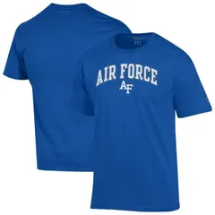 【送料無料】 チャンピオン メンズ Tシャツ トップス Men'sChampion Royal Air Force Falcons Arch Over Logo T-Shirt Afa Blue