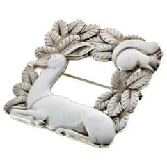 希少 ジョージジェンセン 318 ブローチ 鹿とリス ヴィンテージ 希少 ジョージジェンセン 318 ブローチ 鹿とリス ヴィンテージ - メルカリ