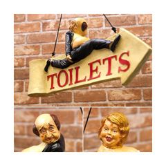 看板 トイレ 案内板 便所 洗面所 toilet おもしろ デザイン アメリカン アメカジ サイン ユーモア 厠 御手洗い お店 店舗 【akz-a905-a1342】