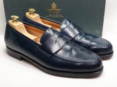 759 / 0418 おすすめ!! 試着程度 クロケット＆ジョーンズ MAINE ネイビー コードバン 9E #376