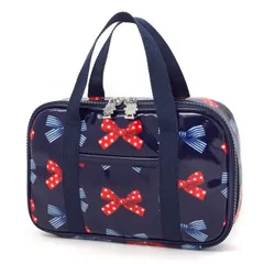 COLORFUL CANDY STYLE 新品  裁縫 ソーイングバッグ ポルカドットとストライプのフレンチリボン ネイビー 子供用 裁縫バッグのみ 小学生 裁縫道具 小学校 さいほうバッグ 小学生 かわいい おしゃれ 小学校