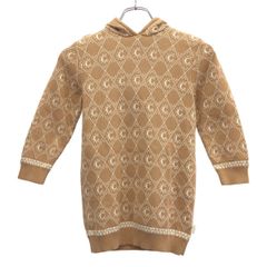 Chloe クロエ キッズ ニットワンピース パーカー  ベージュ 6