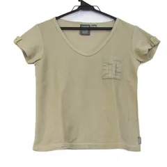 エーグル 半袖Ｔシャツ トップス 半袖 Vネック 胸ポケット 日本製 レディース Sサイズ ベージュ AIGLE 【中古】
