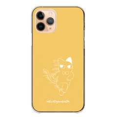 iPhone15Pro ケース カバー iPhone15 プロ スマホケース ハードケース 落書き 猫 ねこ ネコ ジト目 シンプル イラスト おしゃれ 大人 カラー09