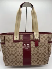 【良品】COACH コーチ　シグネチャー柄　トートバッグ