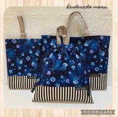 クラゲ　3点セット　入園入学　ハンドメイド