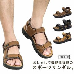 歩きやすい 厚底 水陸両用 ストラップサンダル スポサン ビーチサンダル 軽量  アウトドアサンダル 川 リゾート キャンバス フェス オープントゥサンダル 涼しい 海 ベルクロ メンズ 耐衝撃 スポ#sowa6584116