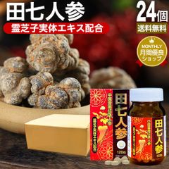田七人参粒 120粒×24個セット 約720日分 送料無料 宅配便 | 田七人参 田七人参サプリメント 田七人参サプリ でんしちにんじん 伝七人参 ニンジンサプリ ニンジンサプリメント 人参 霊芝 れいし レイシ エキス サプリ サプリメント