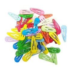 ヘアピン カラー BetterJonny 50個 パッチンピン パッチン留め ヘアピン 前髪ぱっちり留め スリーピンスナップ スベらないス ヘアピン め 髪飾り ヘアアクセサリー 可愛い レディース 女の子 水滴3cm