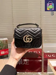 【今日特価】Gucci GG Marmont Top Handle Shoulder Bag - グッチ GG マルモン トップハンドル ショルダーバッグ-WTO輸入
