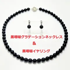 ☆珊瑚ネックレス☆黒珊瑚ネックレス＆イヤリングセット☆ブラックコーラル☆黒珊瑚ネックレス☆黒珊瑚イヤリング☆珊瑚ネックレス☆
