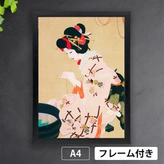 北野恒富「七夕願之糸」1924年 浮世絵 美人画 日本画 和 アート