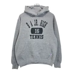 90年代 USA製 RUSSELL ATHLETIC ラッセル カレッジ スウェット パーカー グレー(メンズ M)中古 古着 U8658