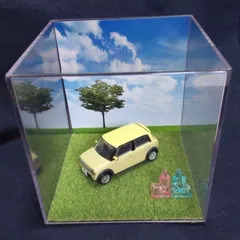 No.02 1/62 トミカ　1/64 ミニカー　ディスプレイケース　ケース　ラパン　ガチャに似合う　ミニカー　ガレージ　車庫　駐車場　ミニチュア　トミカ　ジオラマ