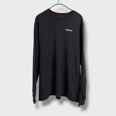 ☆Patagonia☆パタゴニア☆P-6☆バックロゴ長袖Tシャツ☆ロングスリーブTシャツ☆チャコール☆L☆F25M