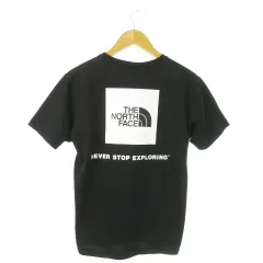 ザノースフェイス THE NORTH FACE ショートスリーブバックスクエアーロゴTシャツ 半袖Tシャツ クルーネック バックプリント ロゴ アウトドア M 黒 ブラック NT32144 /AO10 ■GY01