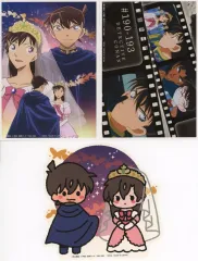 【中古】グッズセット 命懸けの復活 黒衣の騎士 ブロマイド＆ステッカーセット(3枚組) 「セガ ラッキーくじ 名探偵コナン メモリアルカット FILE.2」 J賞