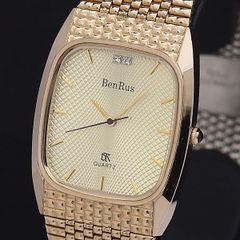 未使用 90s BENRUS DIART 天然ダイアモンド スイス製 純正ブレス 