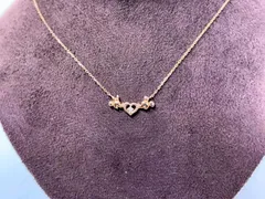 s24t-0417y【中古】TAKE-UP　Disny　ディズニー　K10　ネックレス　ジュエリー　貴金属　ピンクゴールド　ミッキー　ミニー　レディース