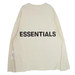FEAR OF GOD フィアオブゴッド FOG ESSENTIALS 3M LOGO Long Sleeve TEE エフオージー エッセンシャルズ バックロゴ ロングスリーブ 長袖 Tシャツ ベージュ系 XL【中古】