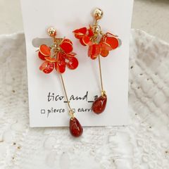 ディップアート。紅葉と金木犀のピアス。 bfce0a2e53d47c02563bef6f885725