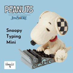 Jim Shore Snoopy Typing Mini Figurine Doll Ornament Goods Stylish Gift Interior Decor Snoopy Typing Mini Peanuts JIM SHORE PEANUTS Official Import