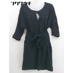 ◇ ◎ LAUTREAMONT ロートレアモン 七分袖 膝丈 ワンピース サイズ38 ブラック レディース  【中古】 【1108230013384】
