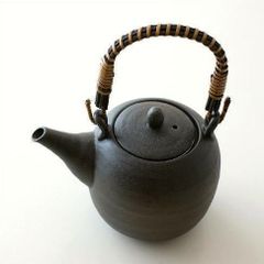 未使用・保管品】菊池保寿堂 まゆ SS 330cc 黒 取っ手 金彩 和鉄 