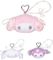 カラビナ付きダイカットミニポーチ マイメロディ / クロミ / シナモロール ＞ Sanrio characters ギフト キーホルダー ぬいぐるみ ぬいぐるみポーチ kawaii 可愛い かわいい プレゼント