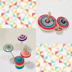 花独楽と三段独楽セット