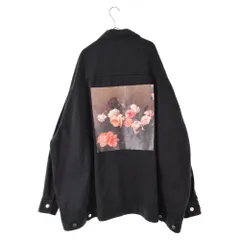 RAF SIMONS (ラフシモンズ) 18SS 権力の美学 オーバーサイズ プリントデニムジャケット ブラック 181-723のサムネイル