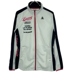 古着 レディースM le coq sportif/ルコックスポルティフ トラックジャケット ジャージ フルジップ ホワイト/ネイビー/ピンク QB-555231 gl00088