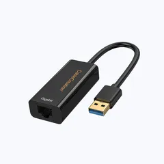 【在庫処分】CableCreation lan 超高速USB 3.0 to RJ45 ギガビットイーサネットアダプタ10/100/1000 Mbps usb (IC チップセット付き AX88179) USB有線LAN変換 アダプタ 0.1m/ブラック